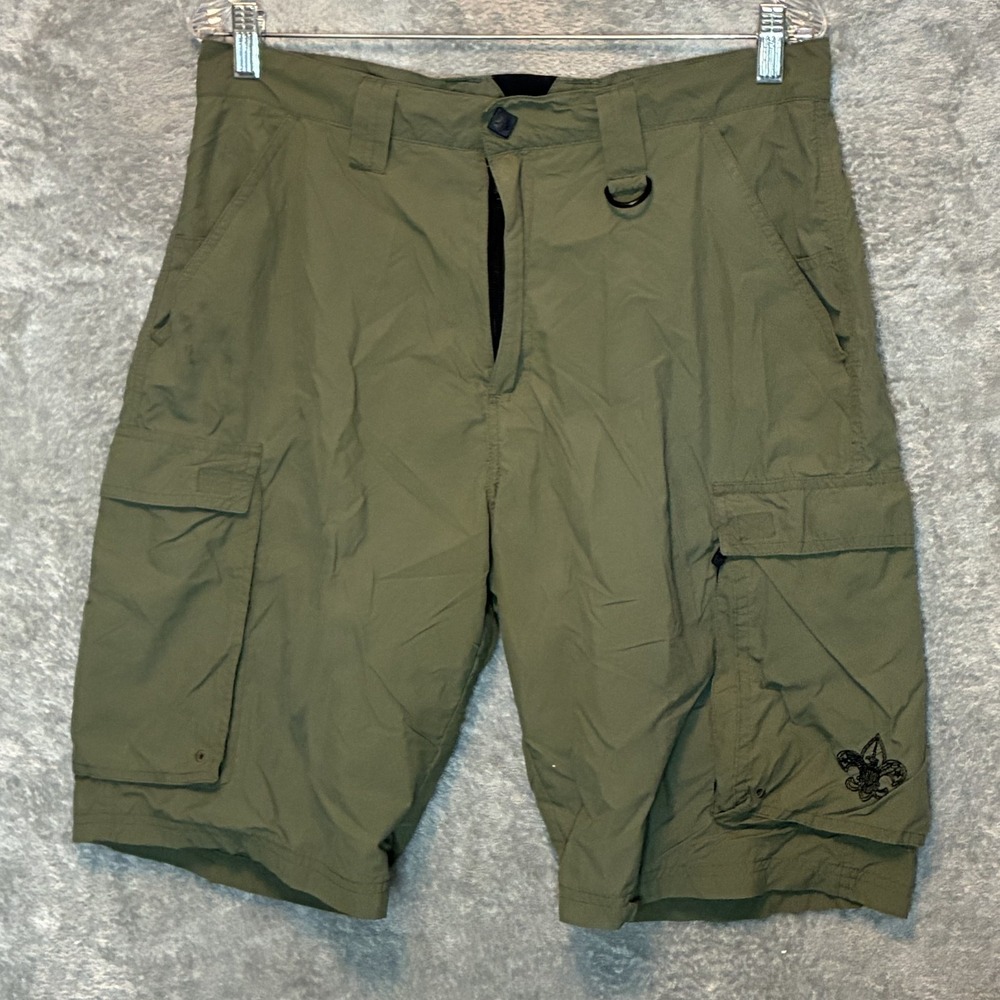 Boy Scouts of America Adult Cargo Shorts M Centennial Uniform Fleur De Lis Green